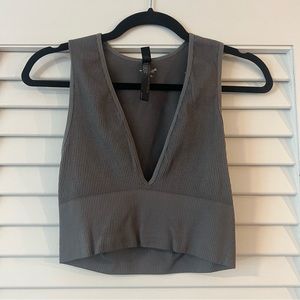 Urban outfitters grey crop top